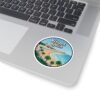 Sitges Spain Sticker - Retro Travel Coastal Beach Design with Palm Trees, Mediterranean Souvenir Decal