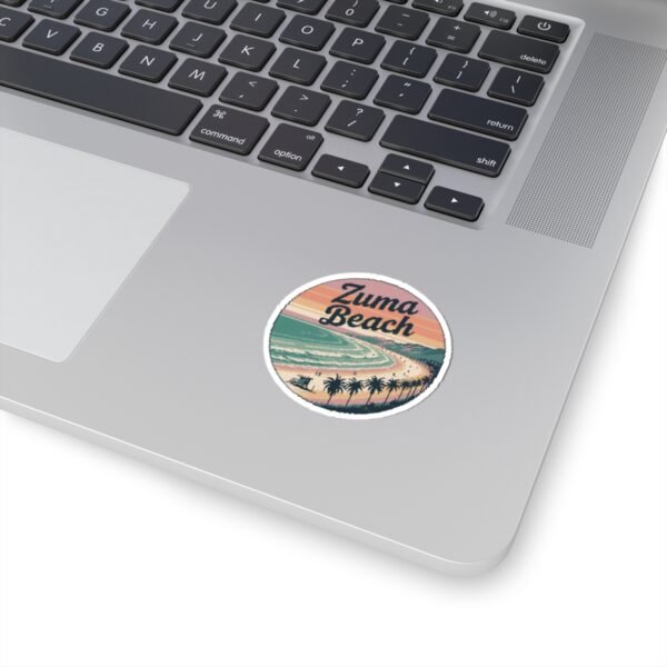 Zuma Beach Pixel Art Sticker - Retro California Coastline Vibes