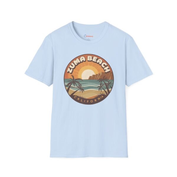 Zuma Beach California Retro Sunset T-Shirt - Vintage Malibu Coastline Tee, 70s Beach Vibes Aesthetic Shirt, Soft Unisex Graphic Tee