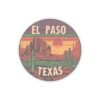 Desert Sunset Kiss-Cut Stickers | El Paso Texas, Cactus and Rocks, Southwestern Decor, Laptop Decals, Wanderlust Travel Accessories
