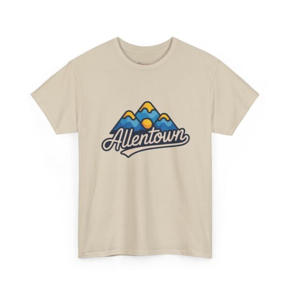 15770085088413564072_2048.jpeg Allentown Mountains T-Shirt - Retro Minimalist Design with Sunset & Peaks - Unisex Softstyle Tee, Pennsylvania Nature Lover Gift