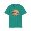 Ventura California Sunset Softstyle T-Shirt, Beach Lover Tee, Coastal Sunset Shirt, Ocean Vibes Top, Vacation Tshirt