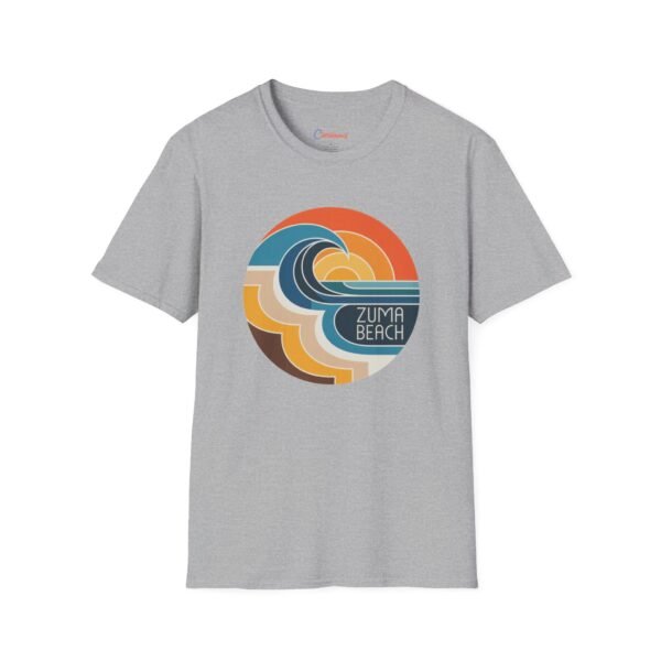 Retro Zuma Beach Wave Tee - California Surf Vibes T-Shirt | Vintage Sunset Design | Unisex Softstyle Shirt