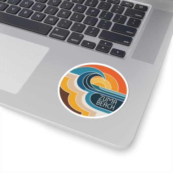 Zuma Beach Retro Sticker - Bold Wave, Sunset Vibes & California Cool