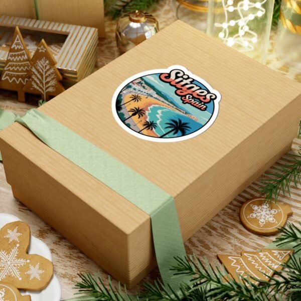 Sitges Spain Sticker - Retro Coastal Travel Decal, Mediterranean Beach Souvenir