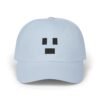 Pixel Surprised Face Embroidered Dad Hat: Retro 8-Bit Gaming Cap