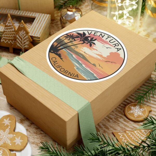 15952170379171101165_1200.jpeg Ventura California Sticker - Vintage Beach Sunset Design, Coastal Art Vinyl Decal, Retro Ocean View Gift for Surf and Travel Lovers