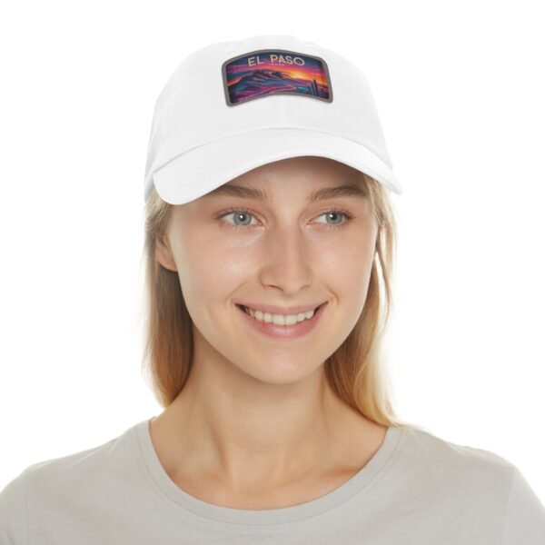 El Paso Texas Hat - Retro Sunset Desert Baseball Cap, Texas Travel Gift, Vintage Style El Paso Souvenir, Unisex Adjustable White Cap