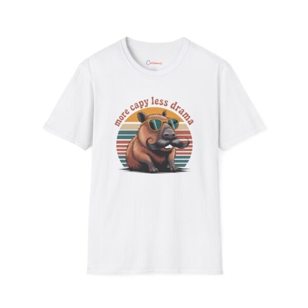 16016068360627071261_2048.jpeg More Capy Less Drama T-Shirt - Funny Capybara Shirt, Retro Animal Tee, Chill Mustache Capybara, Capybara Nation Gift Idea
