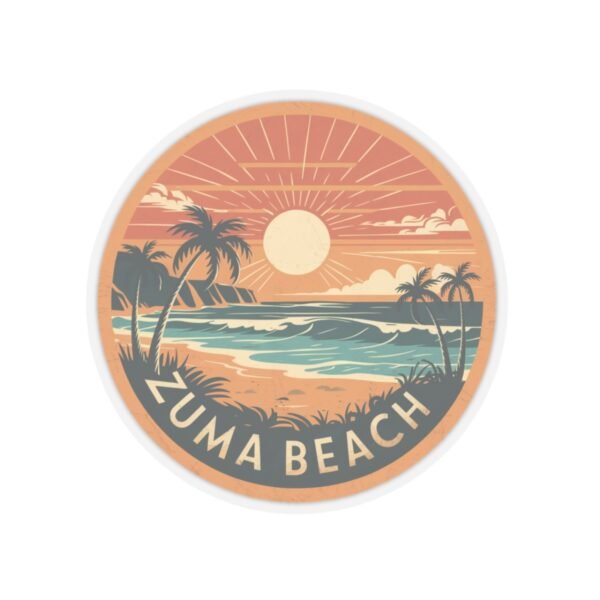 16019993205252456967_1200.jpeg Zuma Beach California Sticker - Retro Sunset Surf Vibes, Tropical Ocean Scene, Beach Lover Gift, Waterproof Vinyl Decal