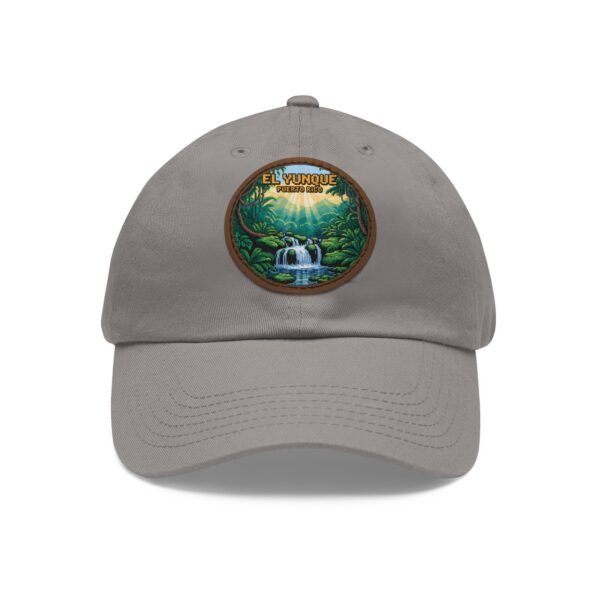 El Yunque Puerto Rico Leather Patch Hat - Tropical Waterfall Cap, Retro Adventure Gift, National Forest Travel Apparel