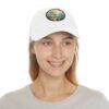 Cabo de Gata Hat - Spain Leather Patch Cap, Retro Coastal Sunset Design, Mediterranean Travel Souvenir, Unique Beach Town Gift
