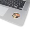 Zuma Beach California Sticker - Pixel Art Sunset Decal, Retro Coastal Surf Design, Cool Ocean Vibes Vinyl Sticker