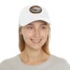 Ventura California Hat - Retro Coastal Embroidered Leather Patch Cap | Vintage Ocean Sunset Beach Design | Classic Dad Hat Gift