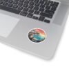 Nerja Spain Sticker - Pixel Art Coastal Design | Retro 8-Bit Sunset Scene of Andalucía | Travel Vinyl Decal for Laptop & Water Bottle