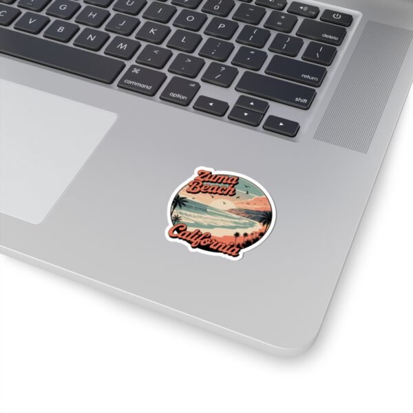 Zuma Beach California Sticker - Retro Coastal Cliffside Art for Travel Lovers & Vanlife | Pacific Vibes Series