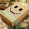 Pixel Smiley Face Sticker - Retro 8-Bit Minimalist Happy Face Decal, Funny Gaming Pixel Art, Cute Laptop & Water Bottle Sticker