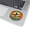 Kiss-Cut Stickers - Retro Ventura California Vintage Surf Girl Design, Beach Lover Decal, Laptop Sticker, Water Bottle Label, Scrapbook