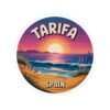 Tarifa Spain Sticker - Retro Sunset Coastal Beach Scene, Travel Souvenir Vinyl Decal for Laptop, Water Bottle, Car