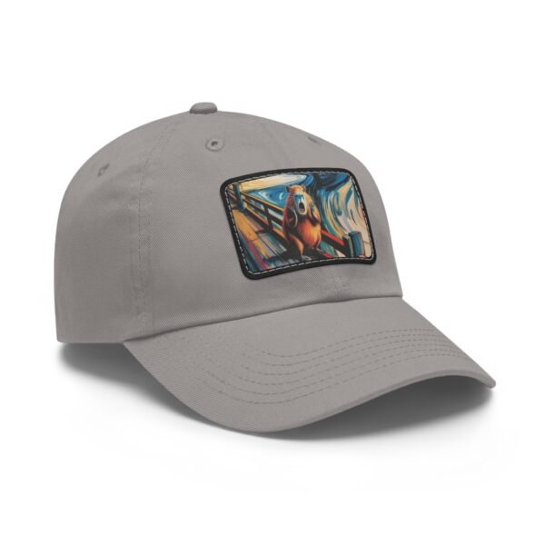 Capybara Scream Hat - Funny Capybara Baseball Cap, Art Parody Gift, Munch Inspired Retro Patch Cap, Unisex Adjustable Hat
