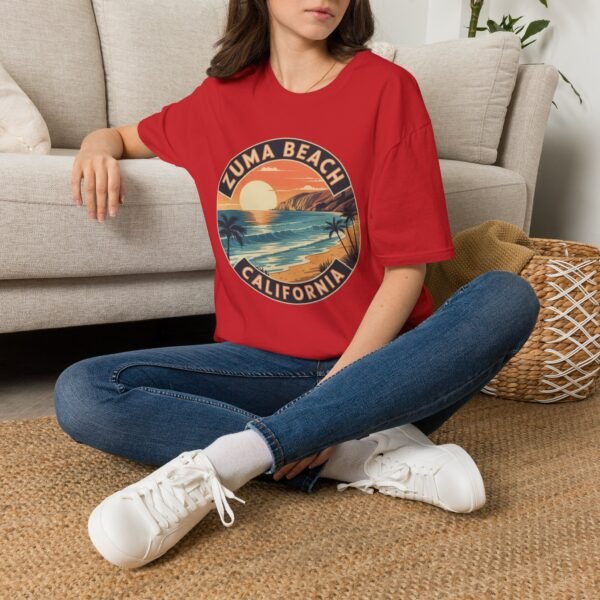 Zuma Beach California T-Shirt - Vintage Sunset Coastal Tee, Retro California Surf Shirt, Cool Ocean Waves Graphic Tee, Unisex Summer Shirt