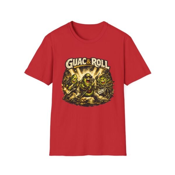 Guac & Roll Hard Rock Avocado Band T-Shirt: Funny Retro Concert Design