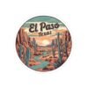Southwest Sunset Kiss-Cut Stickers, El Paso Desert River Decal, Travel Gift, Souvenir, Laptop Decal, Journal Sticker, Water Bottle Decal