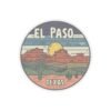 Desert Landscape Stickers, Southwest Cactus Decals, El Paso Texas Vinyl Stickers, Travel Adventure Souvenirs, USA State City Kiss-Cut Decor