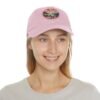 Carmel by the Sea Hat - Vibrant Sunset Leather Patch Cap, California Coastal Design, Retro Ocean View Travel Souvenir Gift