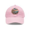 Cabo de Gata Hat - PU Leather Patch Pixel Art Sunset Baseball Cap, Spain Coastal Souvenir