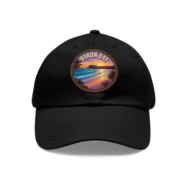 16698204821992274314_2048.jpeg Byron Bay Australia Hat - Retro Coastal Leather Patch Dad Cap, Surf Sunset Design, Vintage Beach Style Gift for Travelers & Ocean Lovers