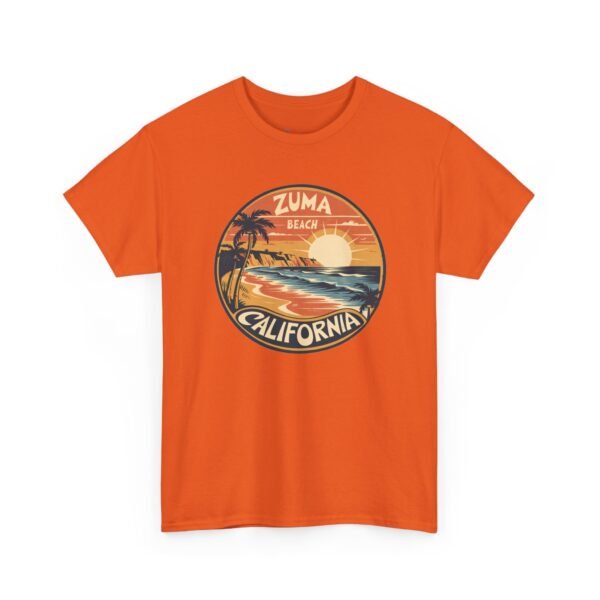 Zuma Beach California Tee - Retro Sunset Vibes | Unisex Softstyle T-Shirt, Surf Graphic Shirt, Coastal California Shirt, 80s Aesthetic Top