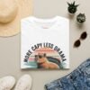 Capybara T-Shirt - More Capy Less Drama Funny Animal Tee - Chill Capybara Riding Crocodile Retro Sunset Graphic Shirt