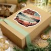 Zuma Beach California Sticker - Retro Coastal Cliffside Art for Travel Lovers & Vanlife | Pacific Vibes Series