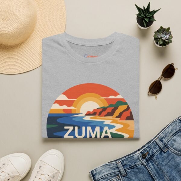 Zuma Beach California Sunset Tee - Retro Ocean Cliff Shirt | Colorful Coastal Art | Unisex T-Shirt