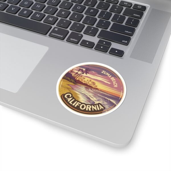16825363753555803834_1200.jpeg Zuma Beach California Sunset - Retro Vintage Coastal Sticker for Surf & Beach Lovers