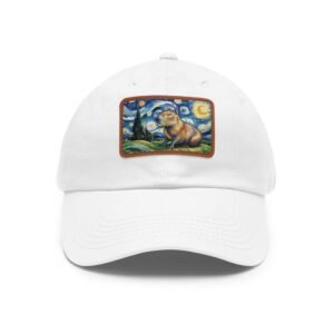 Capybara Starry Night Hat - Embroidered Funny Animal Baseball Cap, Van Gogh Inspired Parody Gift