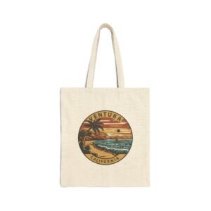 Ventura, California | Surfing eclipse - Cotton Canvas Tote Bag