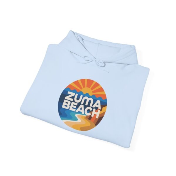 Zuma Beach Hoodie - Retro Sunset California Sweatshirt, Coastal Vibes Unisex Pullover, Surf Style Gift, Travel Souvenir, Beach Lover Apparel