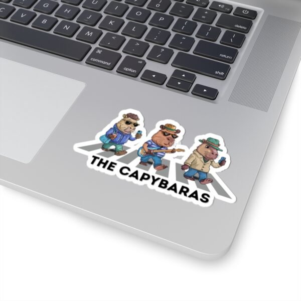17107764633965186289_1200.jpeg Cool Capybaras Crossing Sticker, Cute Rodent Lover Gift, Gift for Capybara Lover, Pixel Art Design