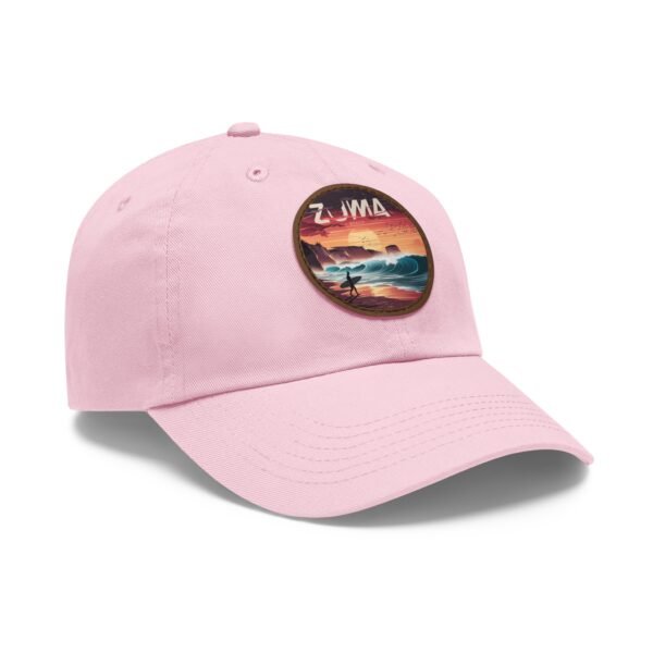 17156079392042867868_2048.jpeg Zuma Beach California Hat - Retro Surf Cap with Leather Patch, Coastal Sunset Design, Malibu Surfer Gift, Beach Lover Dad Hat