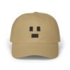 Pixel Surprised Face Embroidered Dad Hat: Retro 8-Bit Gaming Cap