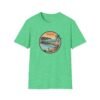 Ventura, California | Aerial view drawing of Ventura Pier - Unisex Softstyle T-Shirt