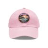 Carmel by the Sea Hat - Pixel Art Sunset Leather Patch Cap, California Coastal Retro Style, Unique Vintage Travel Gift