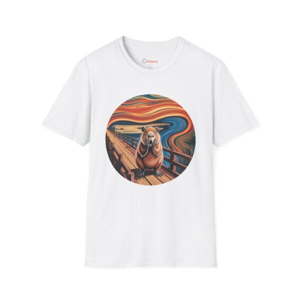 The Capy Scream T-Shirt - Funny Capybara Art Tee Inspired by The Scream | Unisex Softstyle Shirt for Animal & Meme Lovers