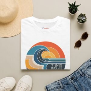 Retro Zuma Beach Wave Tee - California Surf Vibes T-Shirt | Vintage Sunset Design | Unisex Softstyle Shirt