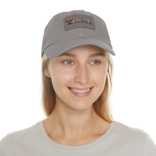 Tampa Florida Hat - PU Leather Patch Retro Coastal Baseball Cap, Florida Travel Souvenir