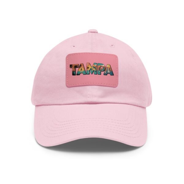 Tampa Florida Hat - PU Leather Patch Retro Coastal Baseball Cap, Florida Travel Souvenir