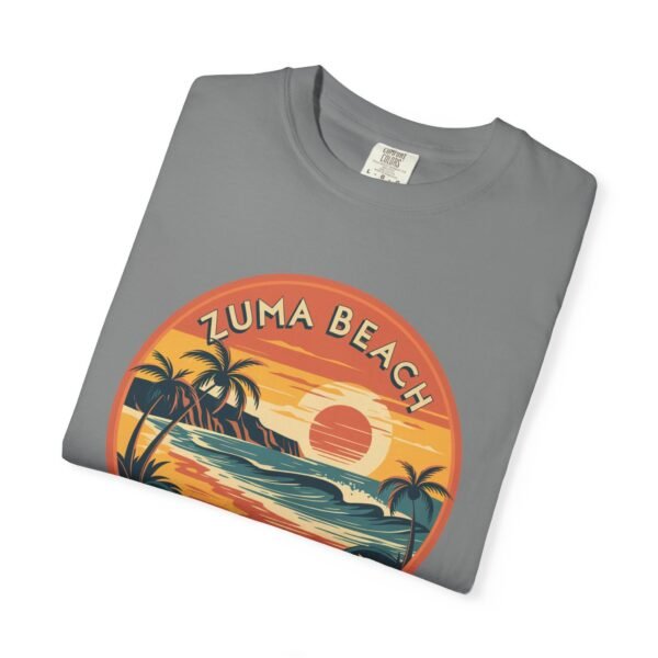 Zuma Beach California T-Shirt - Retro Sunset Graphic Tee, Coastal Surf Shirt, Vintage Beachwear Gift, Unisex Summer Shirt