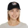 Sausalito California Hat - Leather Patch Cap with Heron & Coastal Sunset, Retro Bay Area Souvenir, Unique Travel Gift Dad Hat